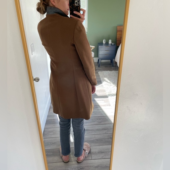 Theory Double Breasted Wool Blend Coat - Picture 7 of 11